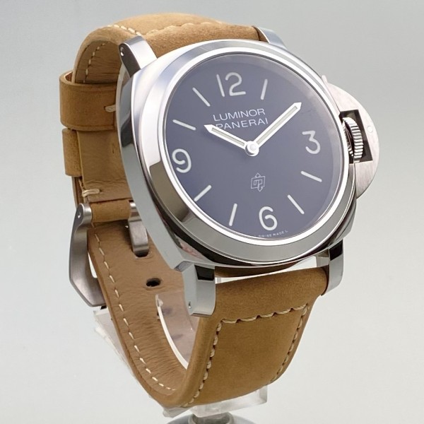 - RESERVIERT - Panerai Luminor Base LOGO PAM01086 Handaufzug, Stahl, Kalbsleder, Kautschuk, deutsche