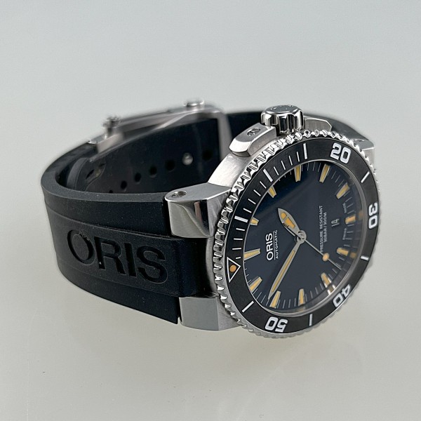 ORIS AQUIS DATE DIVER, Stahl/Kautschuk, Automatik, 43 mm, Full Set, 02/2014, deutsche Auslieferung