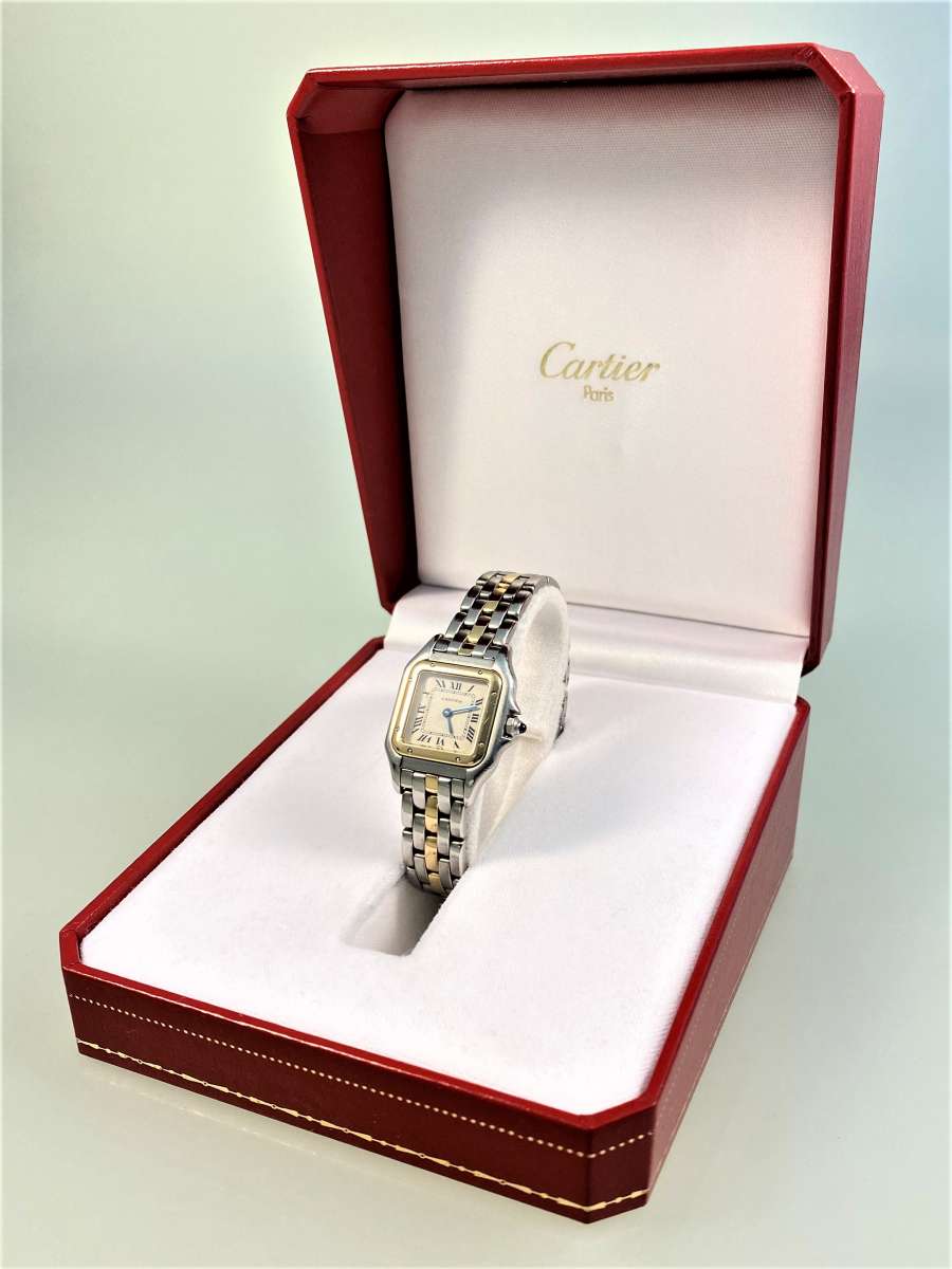 Cartier Panthere W25029B5 1120 66921 22 mm Stahl Gold Box Papiere Selektierte Einzelstucke Luxusuhren S3watch AG