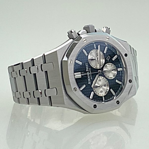 Audemars Piguet, Royal Oak Chronograph, Stahl/Stahl, 41 mm, Full Set, deutsche Auslieferung 12/2020