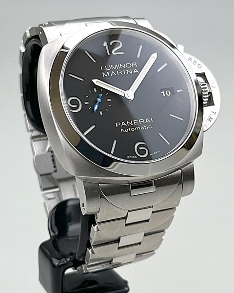 Panerai Luminor Marina 1950 3 Days Automatic PAM01312 / PAM01562, Stahl- und Kautschuk-Armbband, ZB